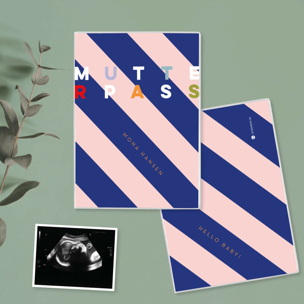 Mutterpasshülle personalisiert mit Namen – Hülle Mutterpass  – Geschenk zur Schwangerschaft  – Schutzhülle Mutterpass