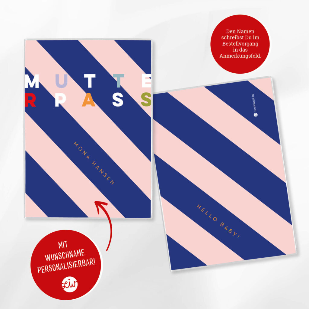 Mutterpasshülle personalisiert mit Namen – Hülle Mutterpass  – Geschenk zur Schwangerschaft  – Schutzhülle Mutterpass - Image 5