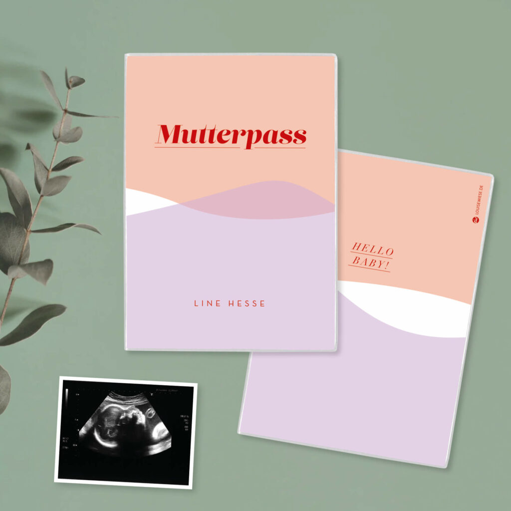 Mutterpasshülle personalisiert mit Namen – Hülle Mutterpass  – Geschenk zur Schwangerschaft  – Schutzhülle Mutterpass