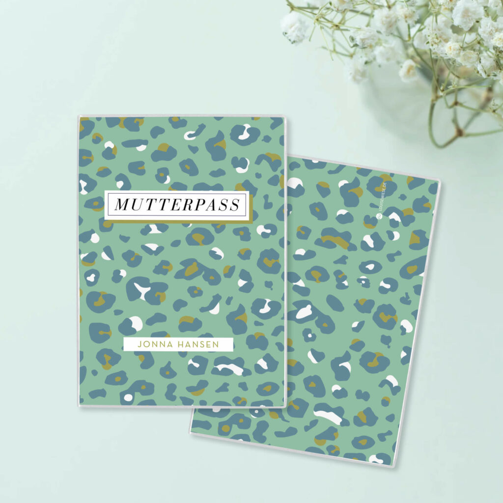 Mutterpasshülle personalisiert mit Namen – Hülle Mutterpass  – Geschenk zur Schwangerschaft  – Schutzhülle Mutterpass