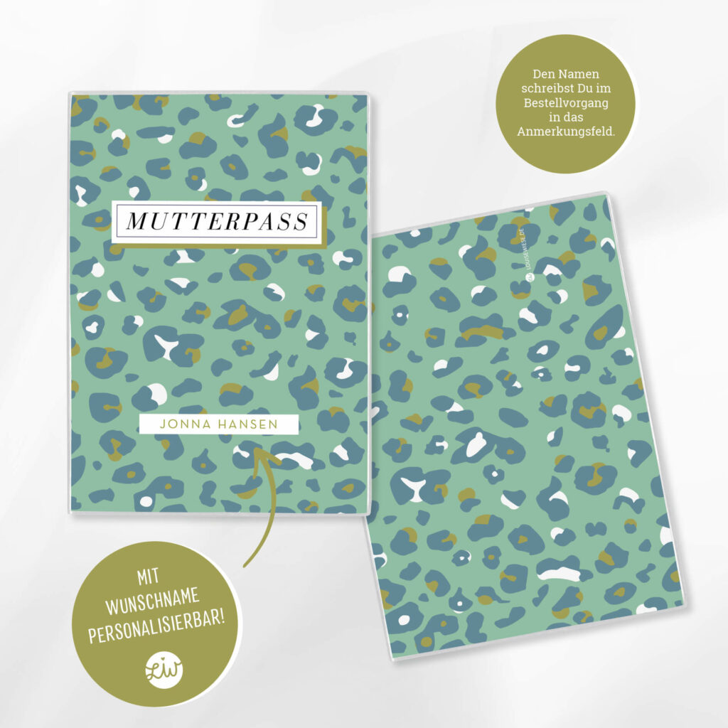 Mutterpasshülle personalisiert mit Namen – Hülle Mutterpass  – Geschenk zur Schwangerschaft  – Schutzhülle Mutterpass - Image 5