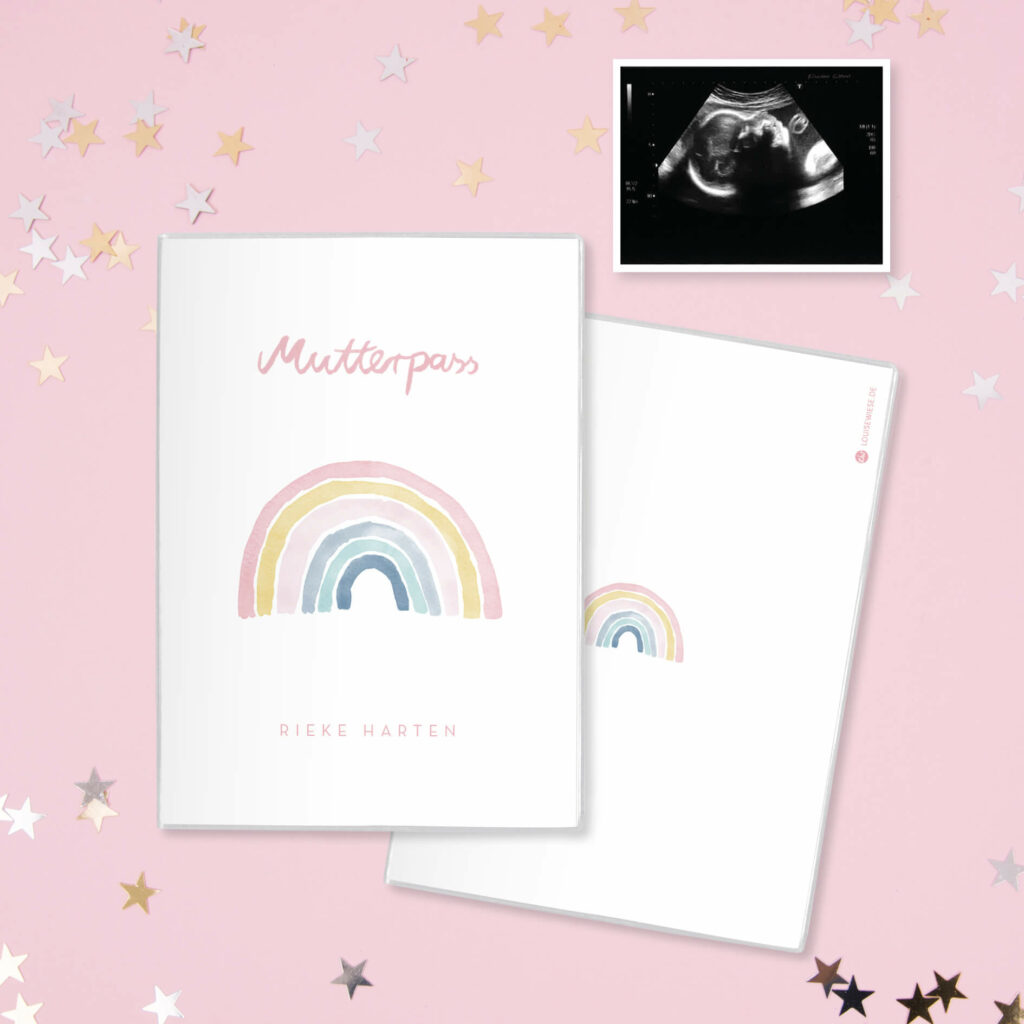 Mutterpasshülle personalisiert mit Namen – Hülle Mutterpass  – Geschenk zur Schwangerschaft  – Schutzhülle Mutterpass