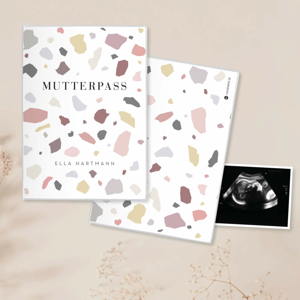 Mutterpasshülle personalisiert mit Namen – Hülle Mutterpass  – Geschenk zur Schwangerschaft  – Schutzhülle Mutterpass