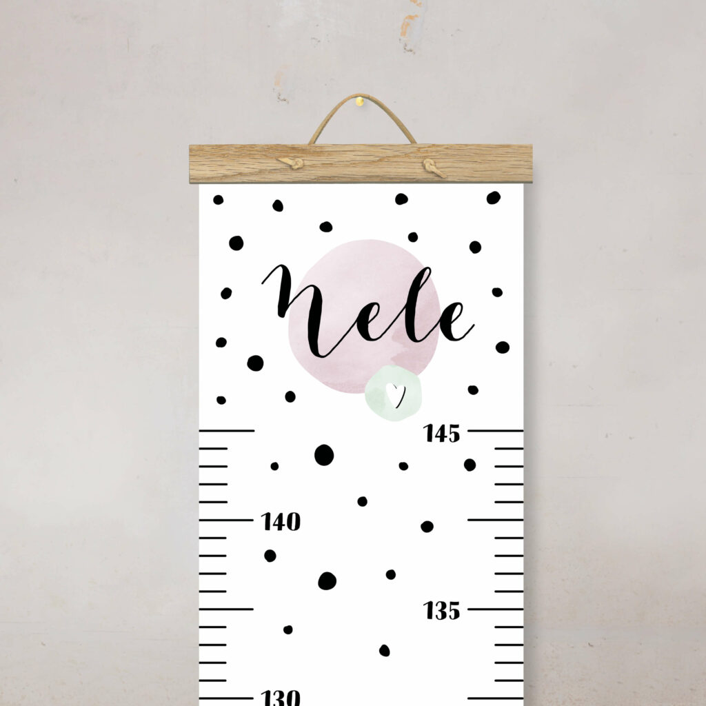 Personalisierte Messlatte für's Kinderzimmer – Geschenk zur Geburt – Messlatte mit Namen – Mädchen - Image 3