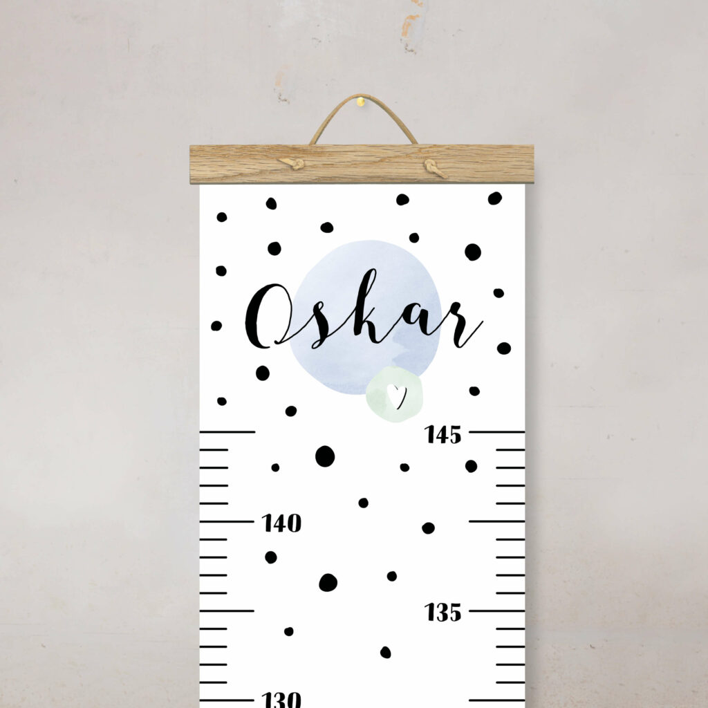 Personalisierte Messlatte für's Kinderzimmer – Geschenk zur Geburt – Messlatte mit Namen – Junge - Image 3