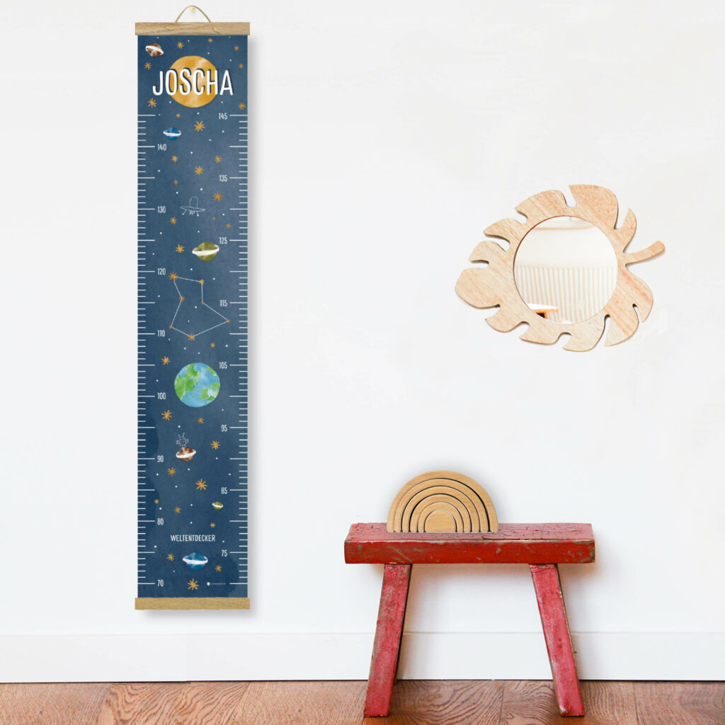 Personalisierte Messlatte für's Kinderzimmer – Geschenk zur Geburt – Messlatte mit Namen – Mädchen/ Junge - Image 4