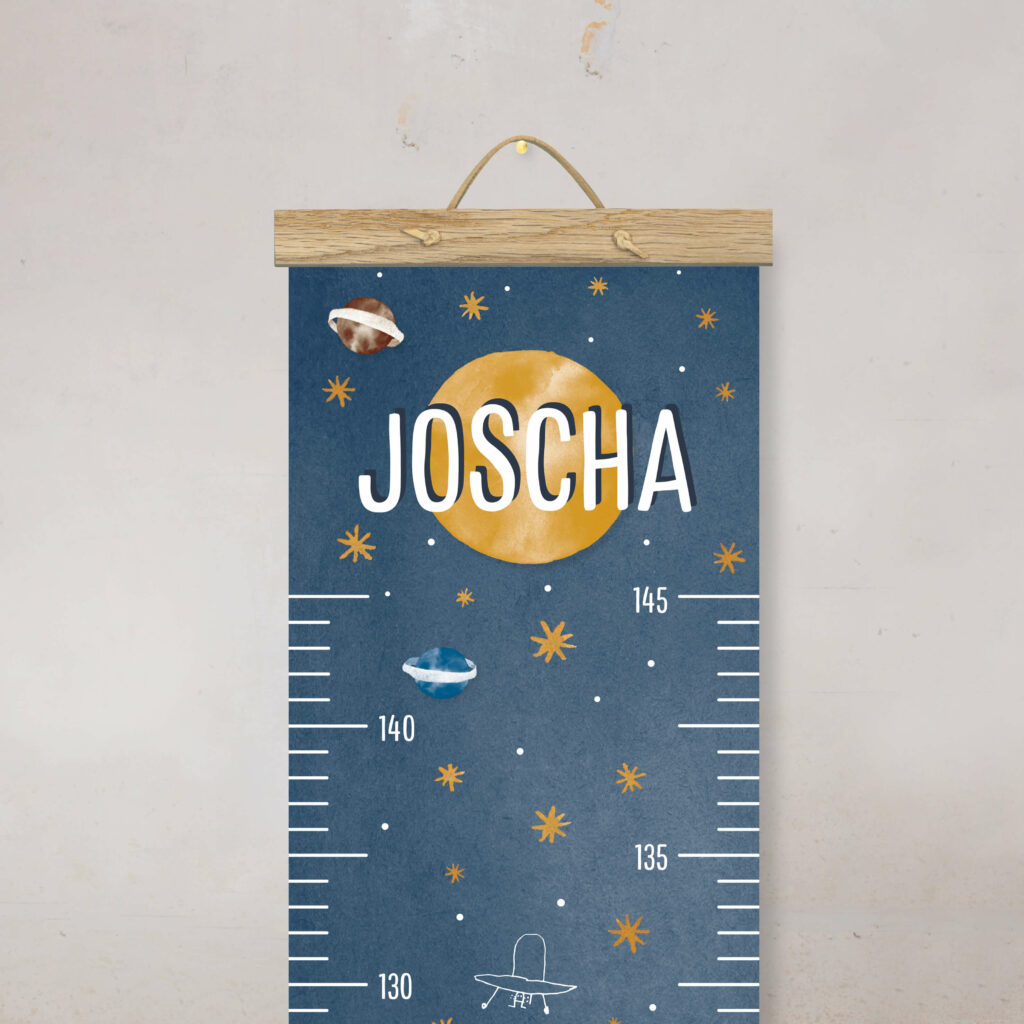 Personalisierte Messlatte für's Kinderzimmer – Geschenk zur Geburt – Messlatte mit Namen – Mädchen/ Junge - Image 2