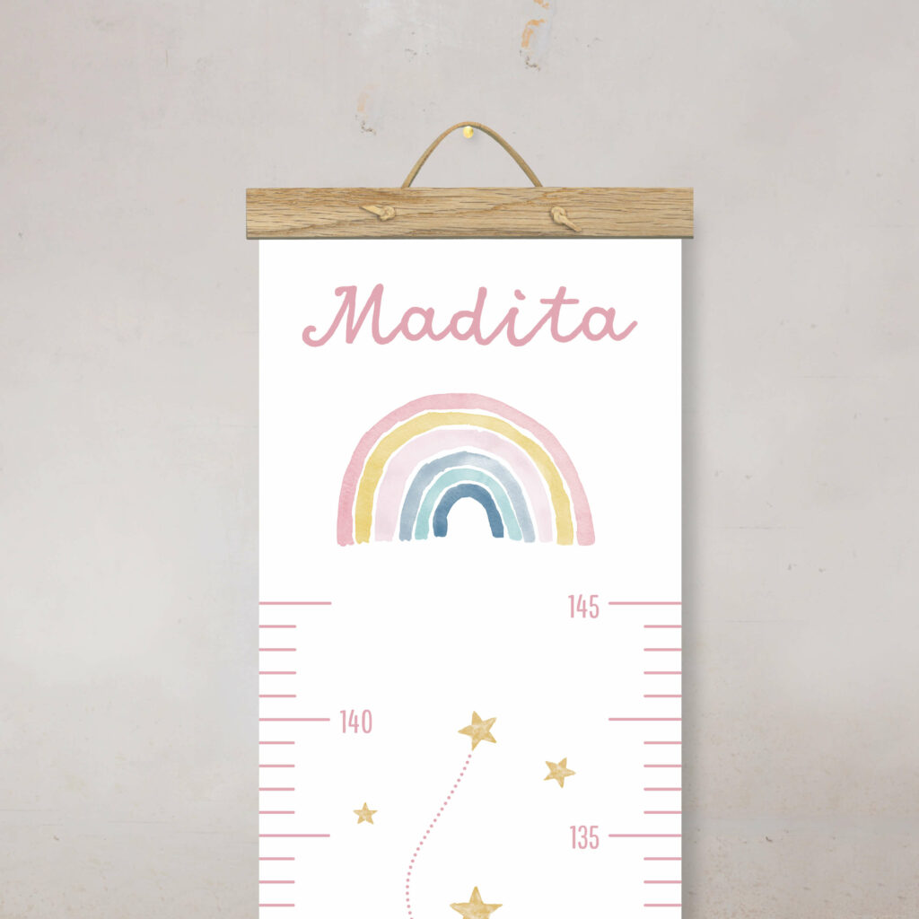 Personalisierte Messlatte für's Kinderzimmer – Geschenk zur Geburt – Messlatte mit Namen – Mädchen - Image 3