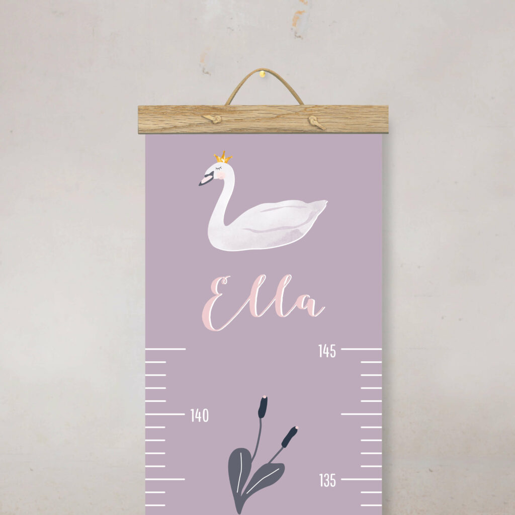 Personalisierte Messlatte für's Kinderzimmer – Geschenk zur Geburt – Messlatte mit Namen – Mädchen - Image 2
