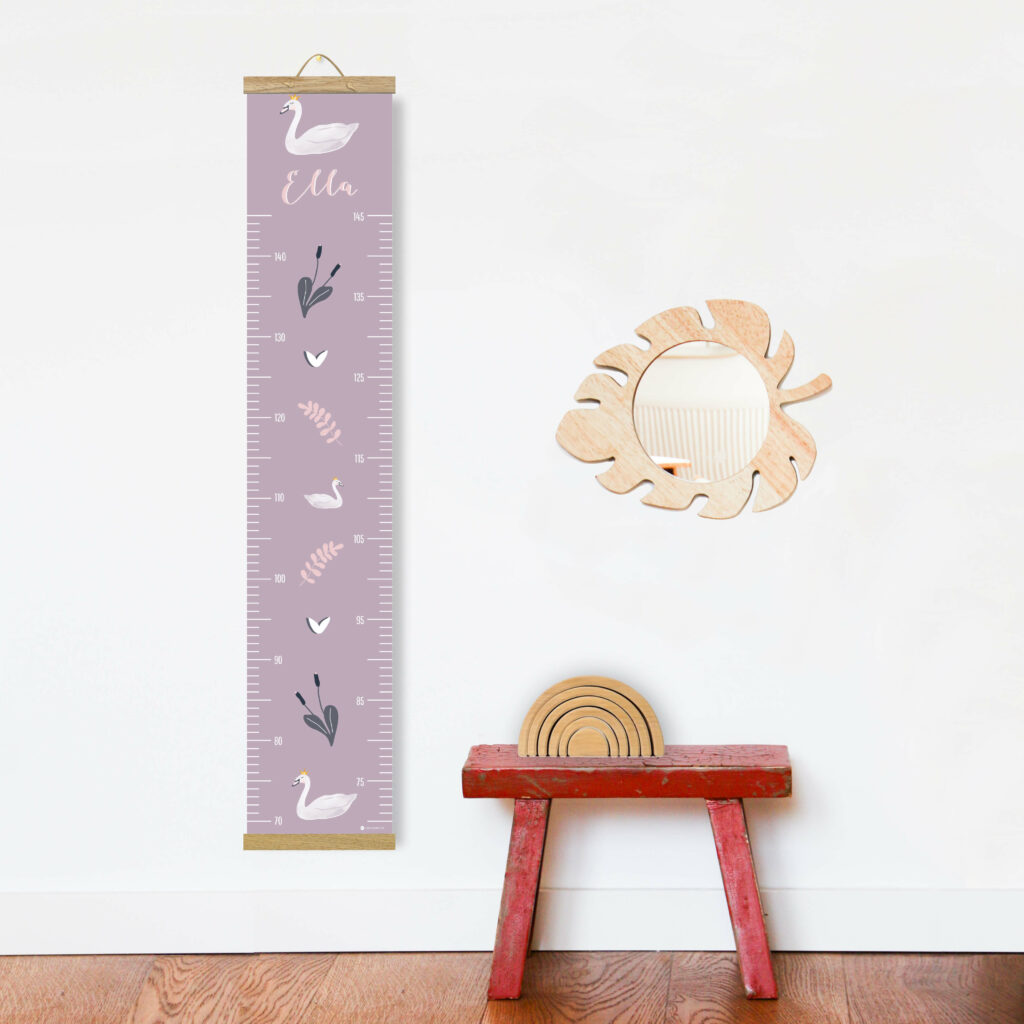 Personalisierte Messlatte für's Kinderzimmer – Geschenk zur Geburt – Messlatte mit Namen – Mädchen - Image 5