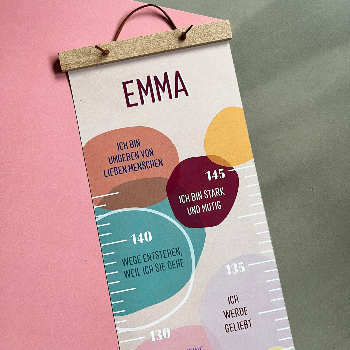 Personalisierte Messlatte für's Kinderzimmer – Geschenk zur Geburt – Messlatte mit Namen – Mädchen/ Junge - Image 6