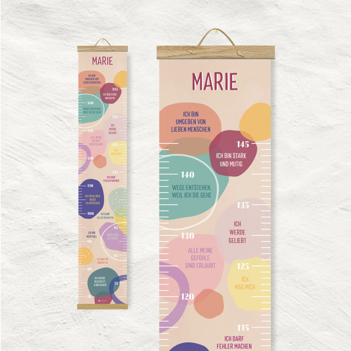 Personalisierte Messlatte für's Kinderzimmer – Geschenk zur Geburt – Messlatte mit Namen – Mädchen/ Junge