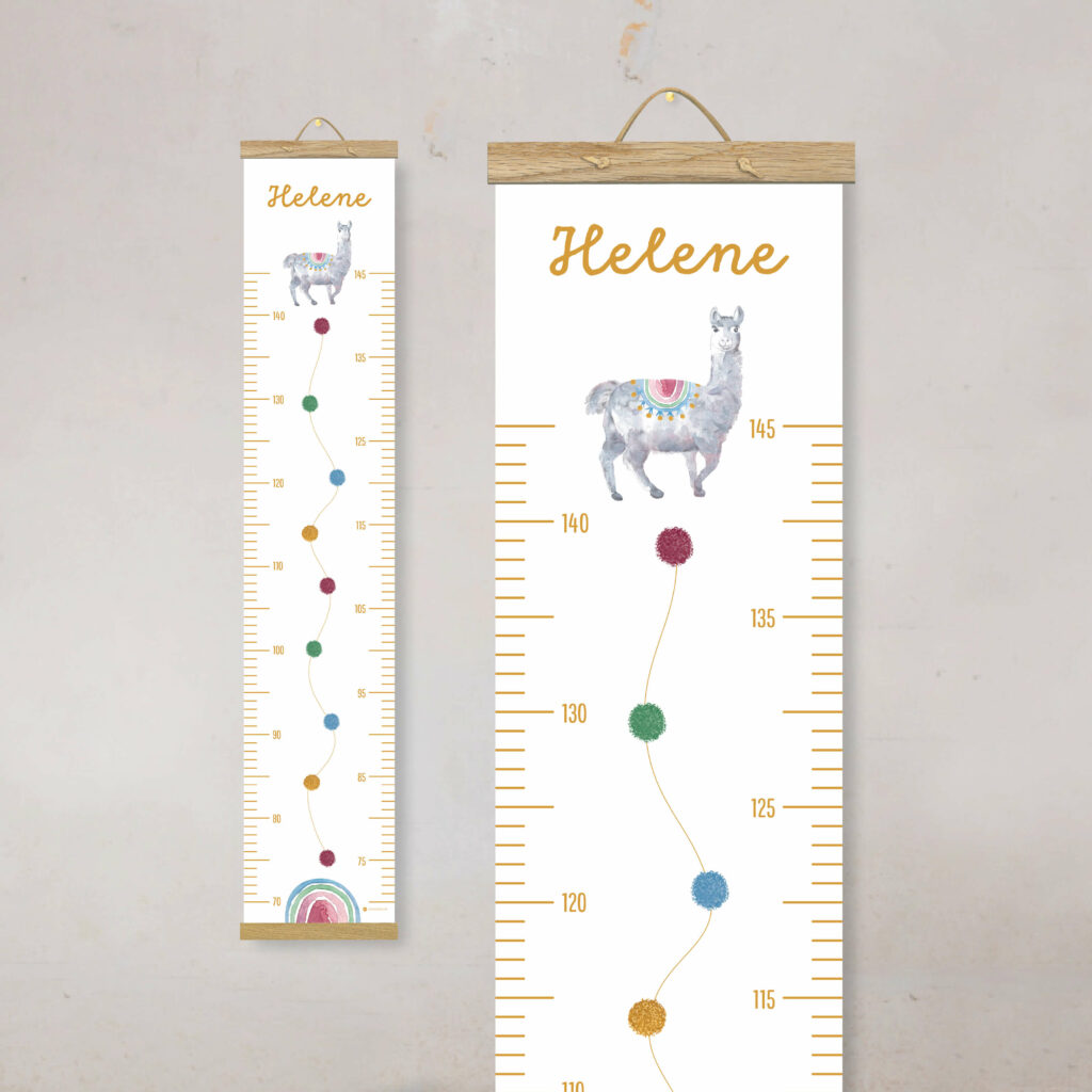 Personalisierte Messlatte für's Kinderzimmer – Geschenk zur Geburt – Messlatte mit Namen – Mädchen/ Junge