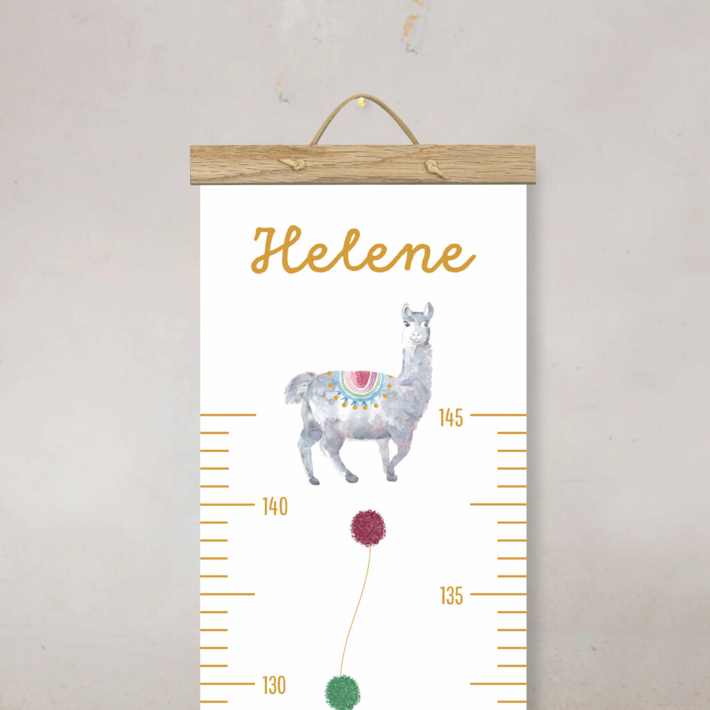 Personalisierte Messlatte für's Kinderzimmer – Geschenk zur Geburt – Messlatte mit Namen – Mädchen/ Junge - Image 2