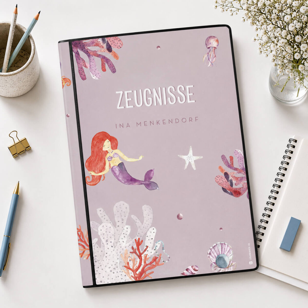 Zeugnismappe - personalisiert, Sichtbuch DIN A 4