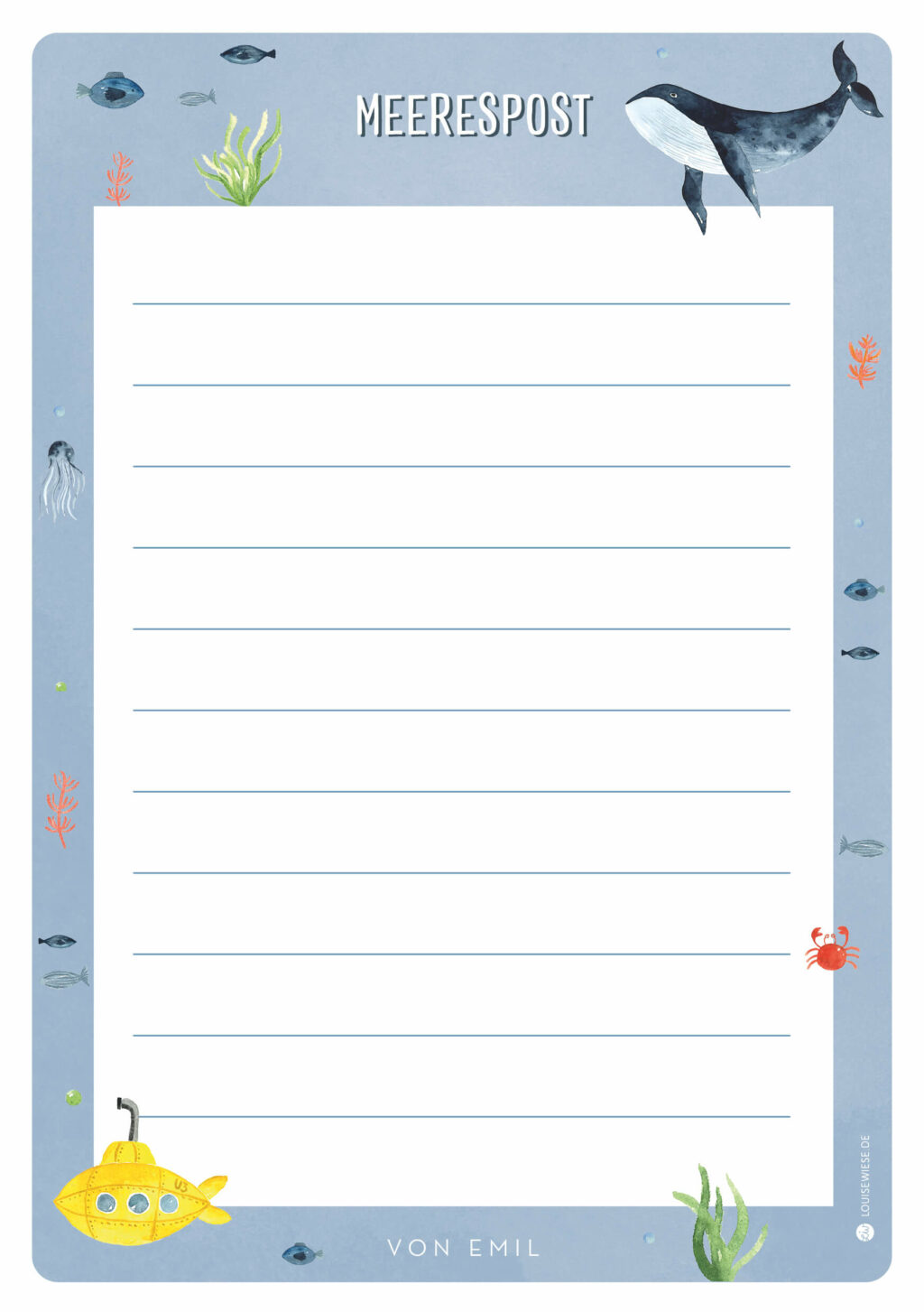 Personalisiertes Briefpapier | Geschenk Briefpapier mit Namen, Umschlägen & Adressetiketten | Schulanfang Geschenkidee - Image 3