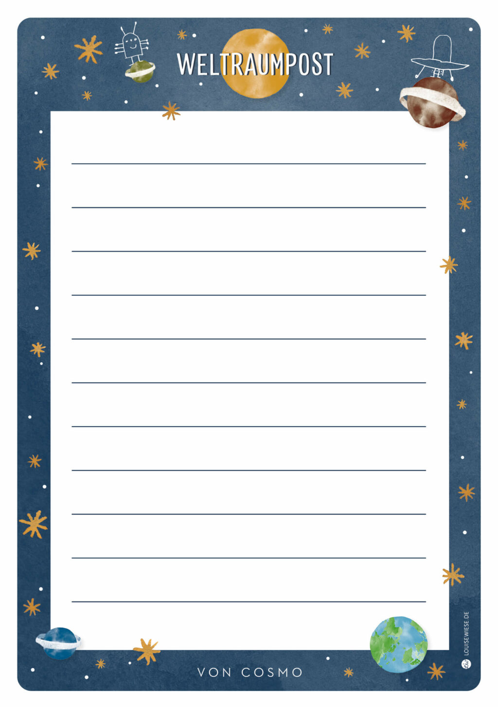 Personalisiertes Briefpapier | Geschenk Briefpapier mit Namen, Umschlägen & Adressetiketten | Schulanfang Geschenkidee - Image 3