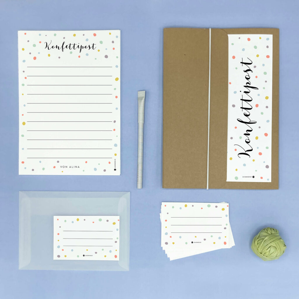 Personalisiertes Briefpapier | Geschenk Briefpapier mit Namen, Umschlägen & Adressetiketten | Schulanfang Geschenkidee