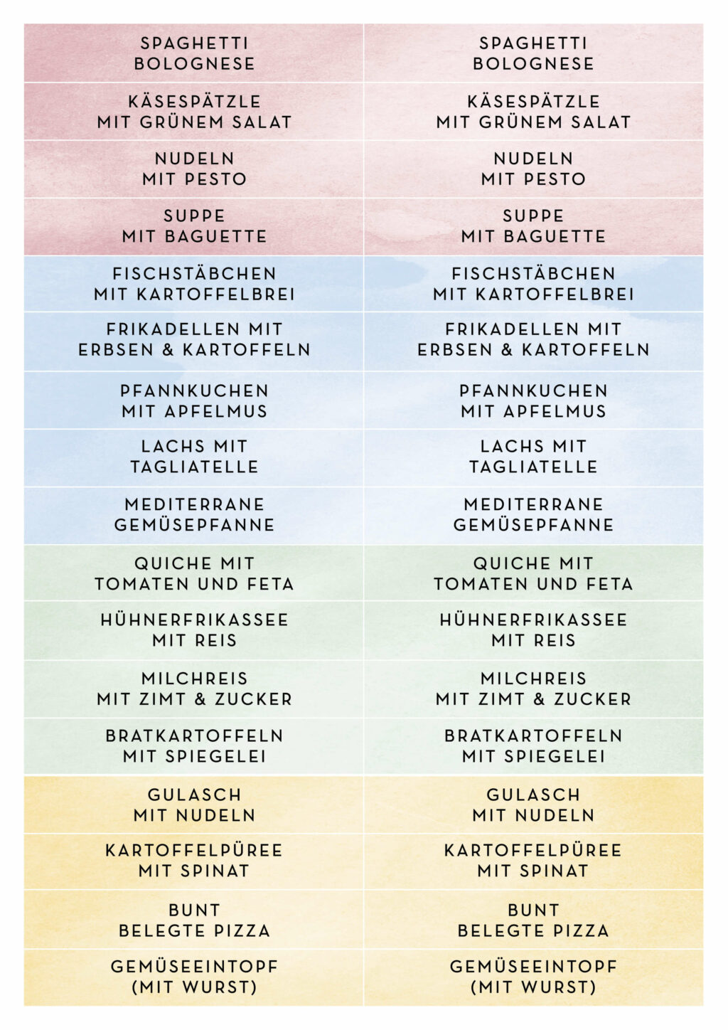 Speiseplan – Personalisierter Wochenplaner für Familien – Essensplan mit Kärtchen & Klammern - Image 4