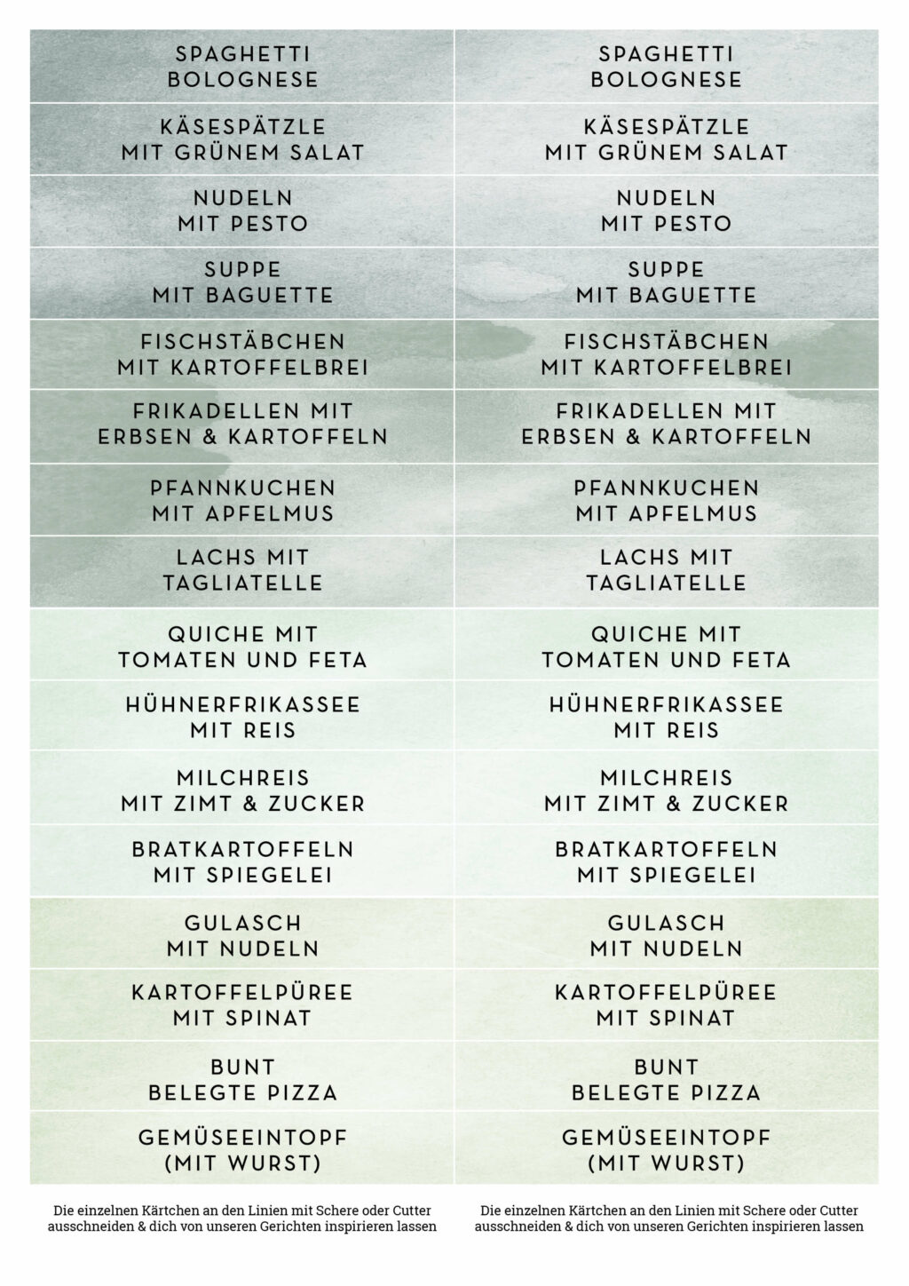 Speiseplan – Personalisierter Wochenplaner für Familien – Essensplan mit Kärtchen & Klammern - Image 4