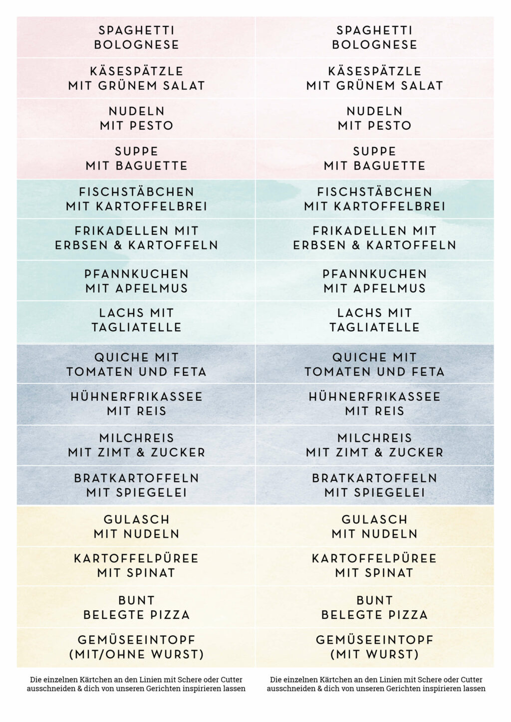 Speiseplan – Personalisierter Wochenplaner für Familien – Essensplan mit Kärtchen & Klammern - Image 4
