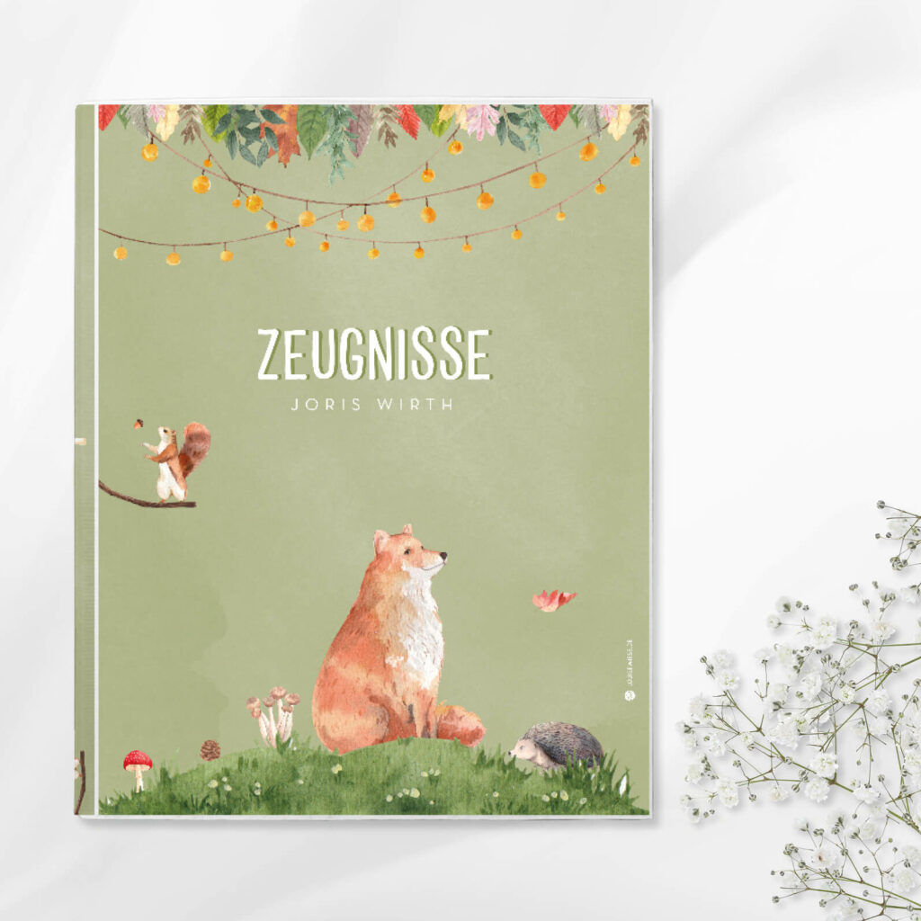 Zeugnisordner - personalisiert, A4 Ordner mit Sichthüllen
