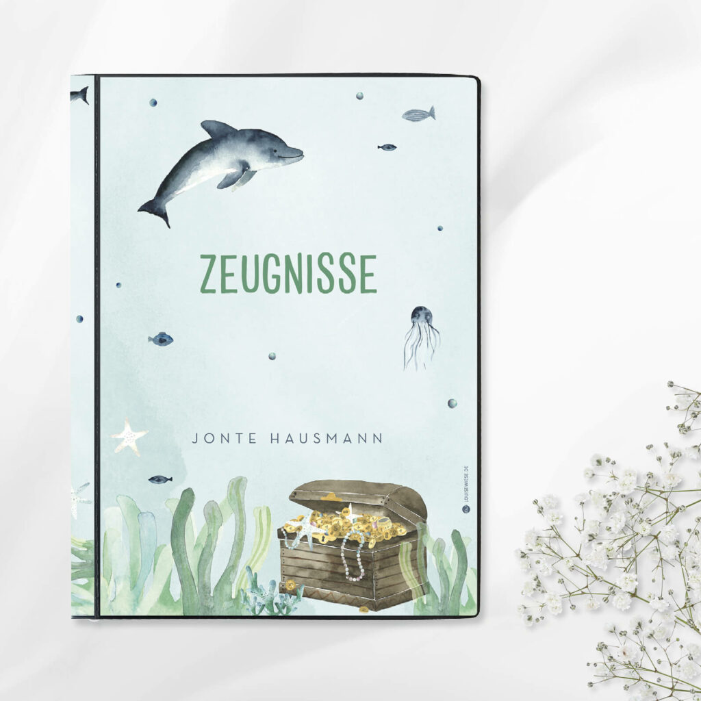 Zeugnismappe - personalisiert, Sichtbuch DIN A 4