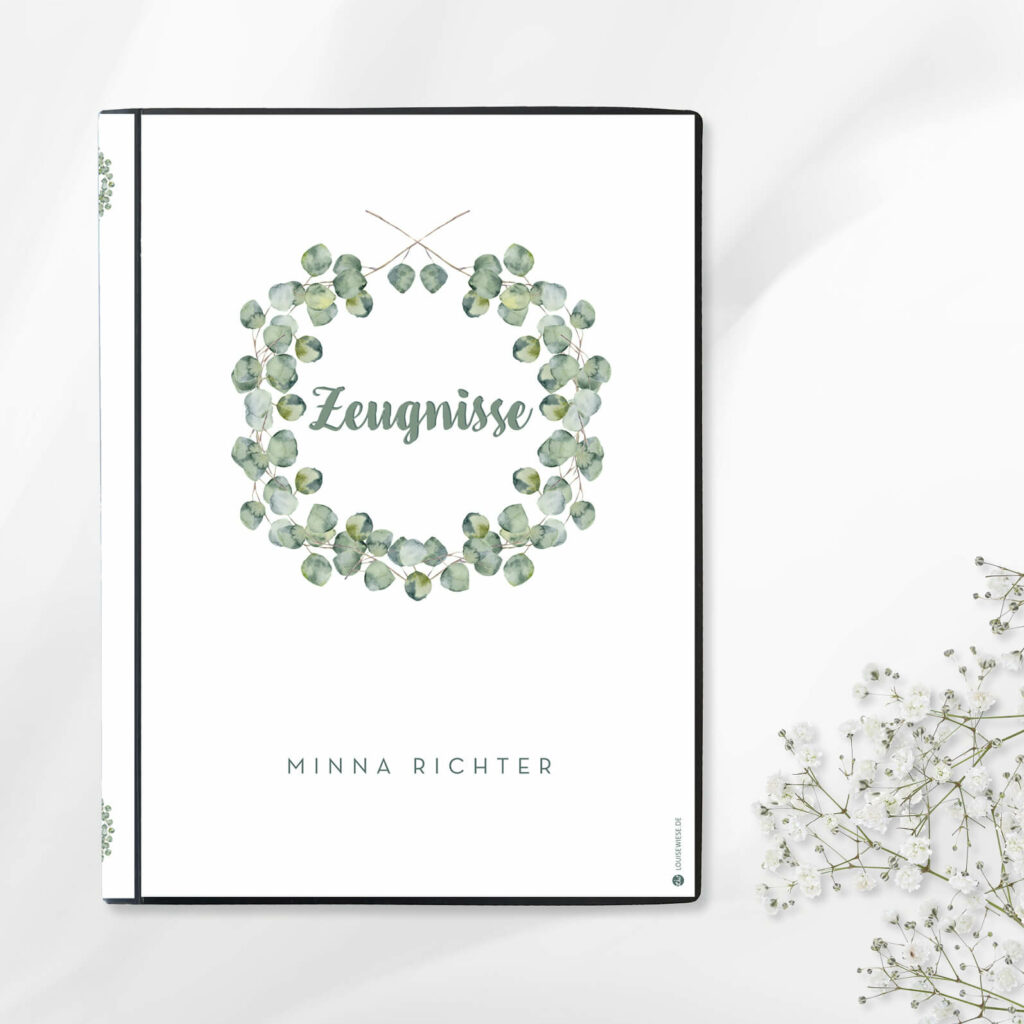 Zeugnismappe - personalisiert, Sichtbuch DIN A 4