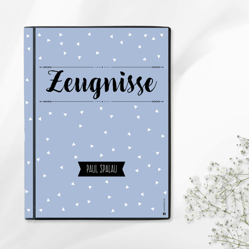 Zeugnismappe - personalisiert, Sichtbuch DIN A 4
