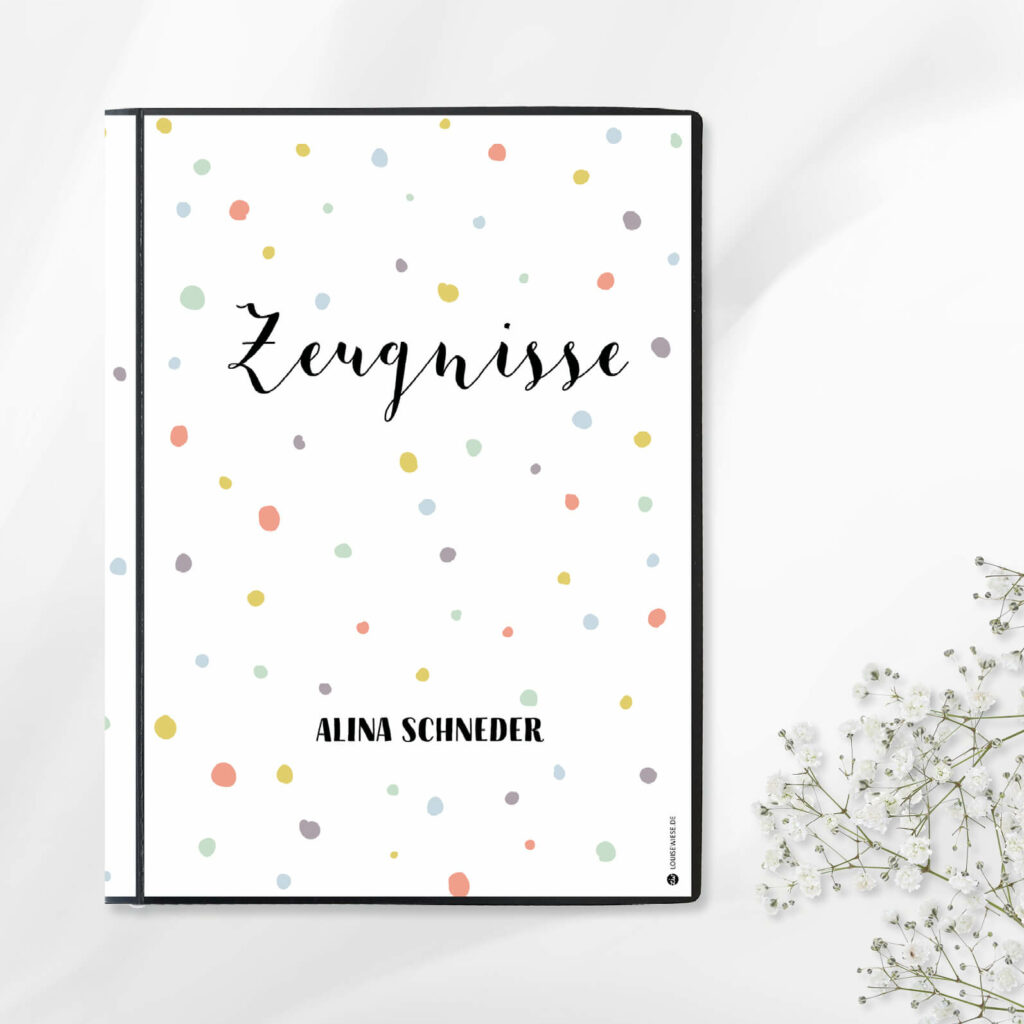 Zeugnismappe - personalisiert, Sichtbuch DIN A 4