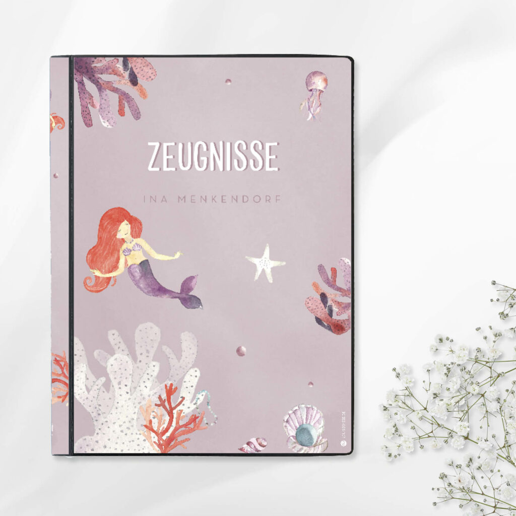 Zeugnismappe - personalisiert, Sichtbuch DIN A 4
