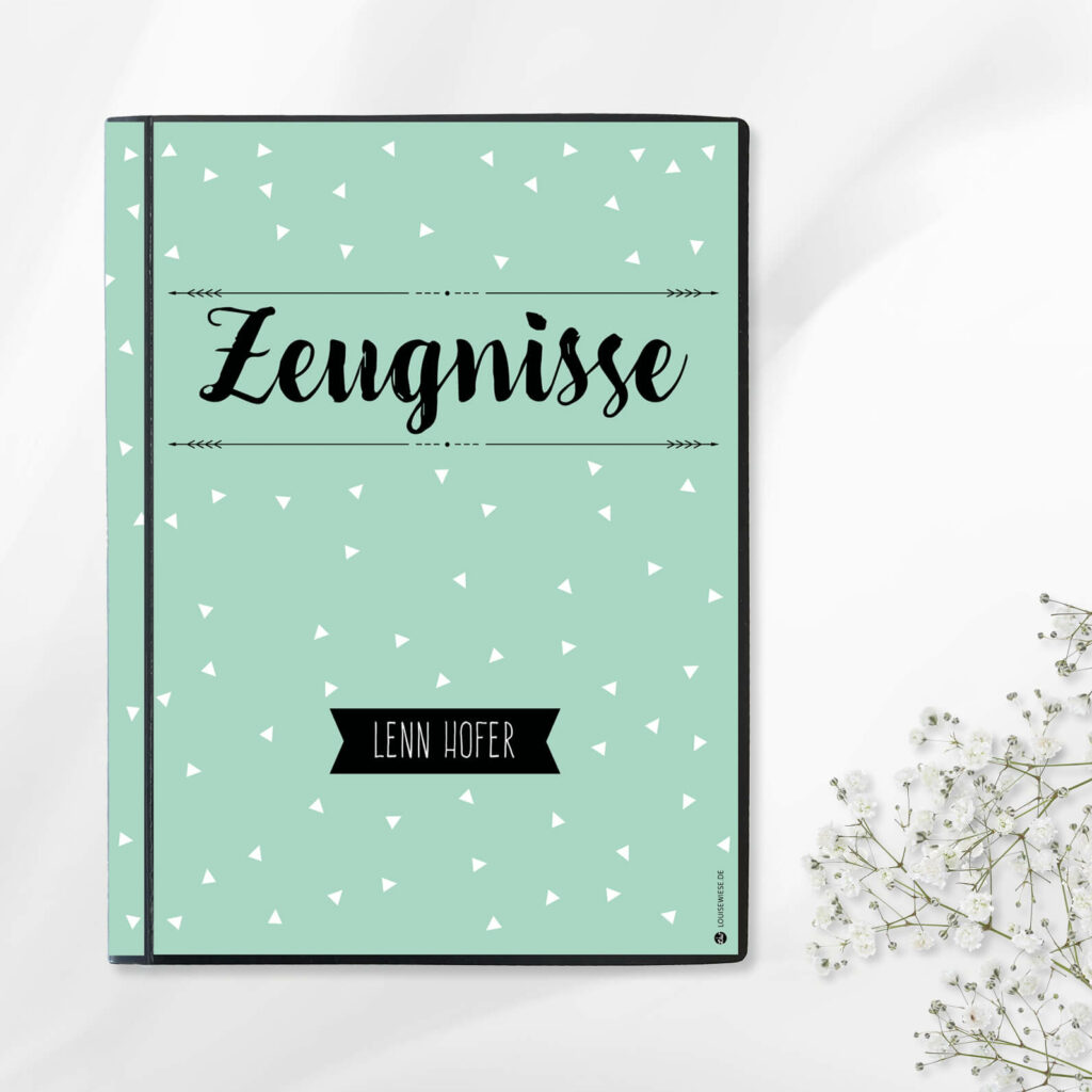 Zeugnismappe - personalisiert, Sichtbuch DIN A 4