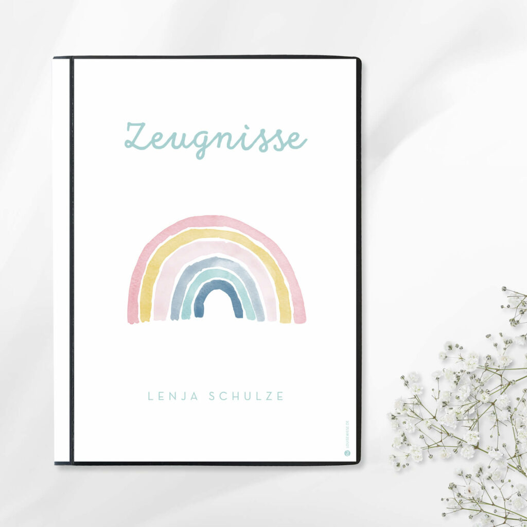 Zeugnismappe - personalisiert, Sichtbuch DIN A 4