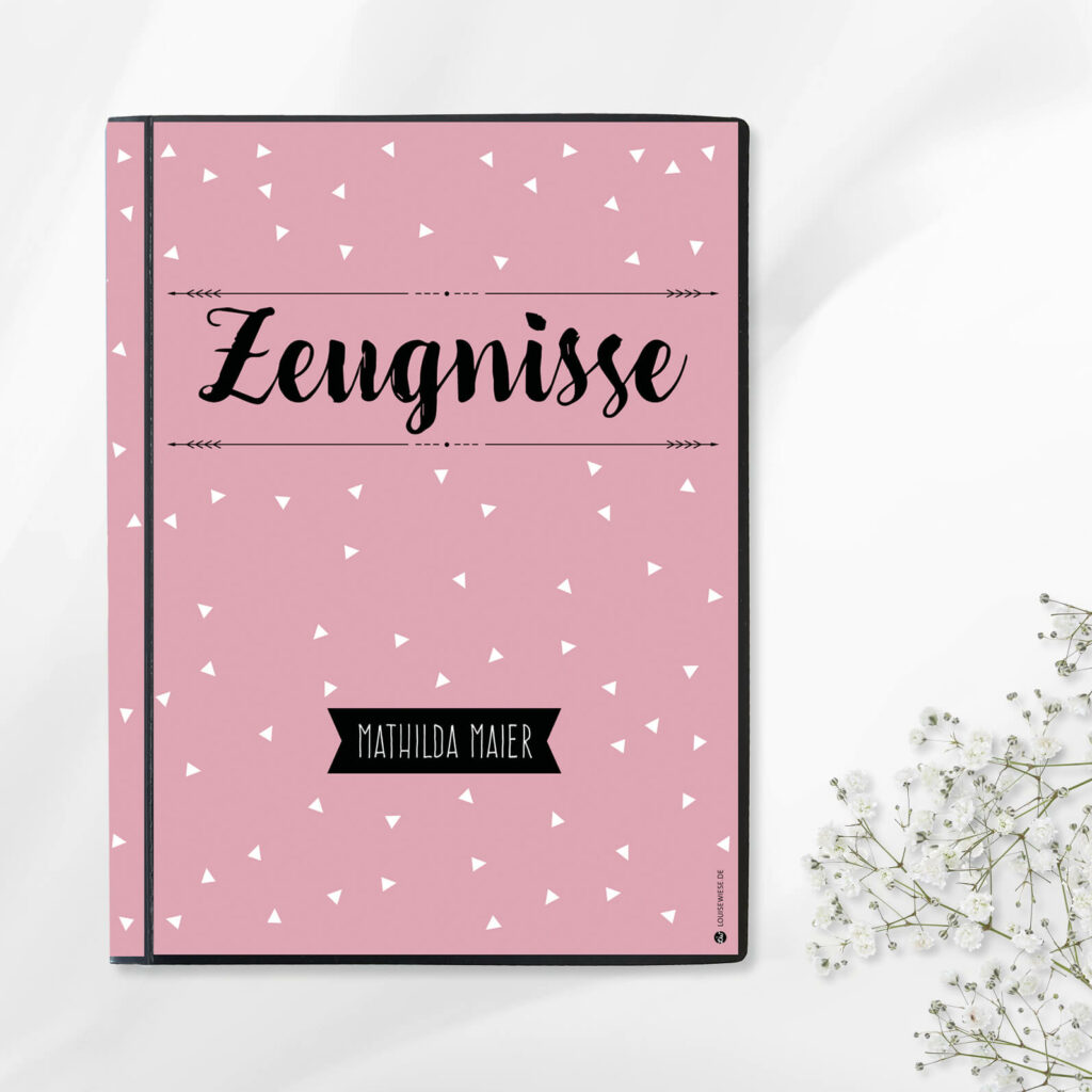 Zeugnismappe - personalisiert, Sichtbuch DIN A 4