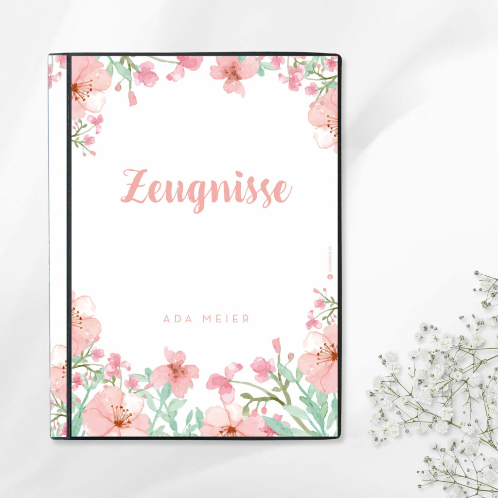 Zeugnismappe - personalisiert, Sichtbuch DIN A 4