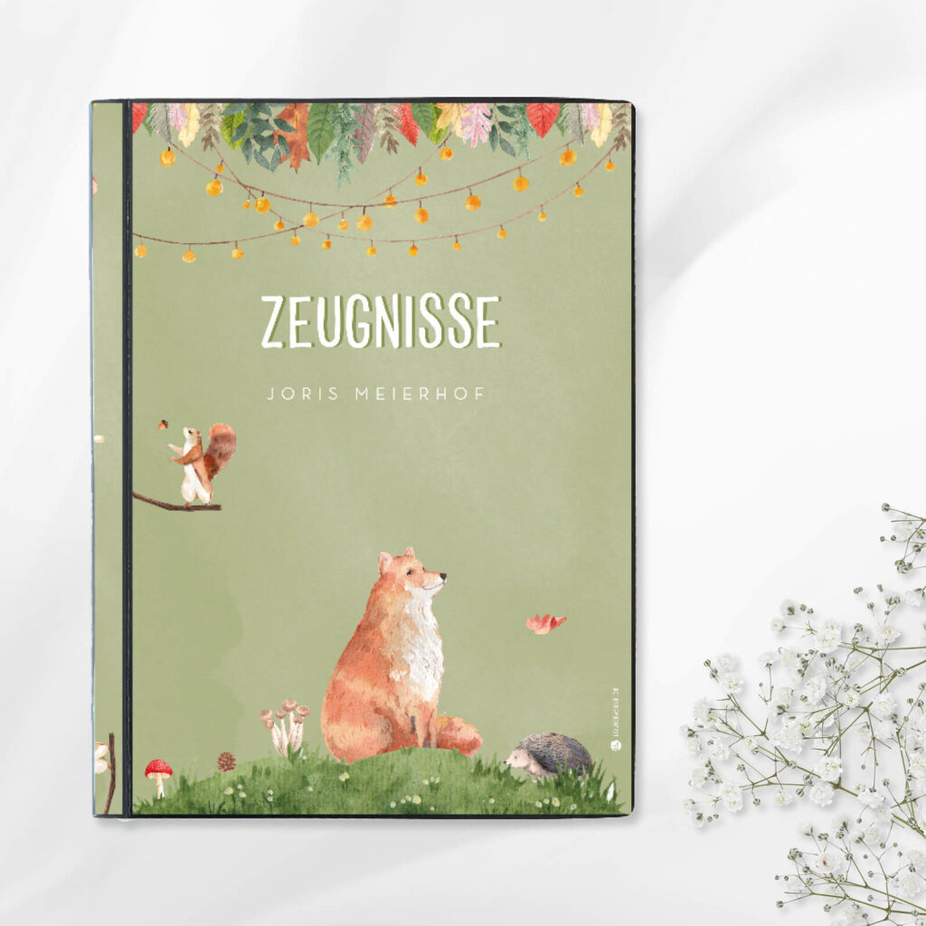 Zeugnismappe - personalisiert, Sichtbuch DIN A 4
