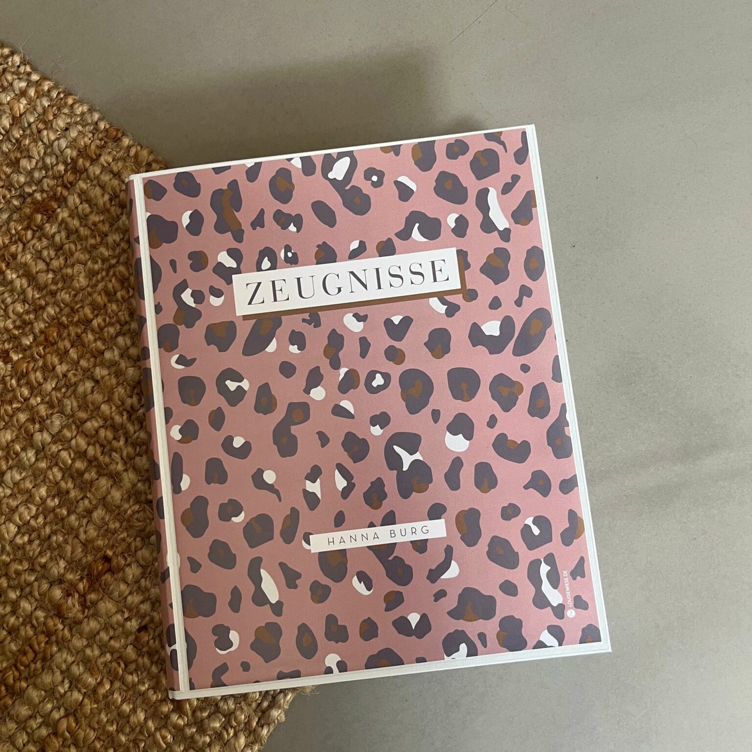 Zeugnisordner Leomuster rosa (1)