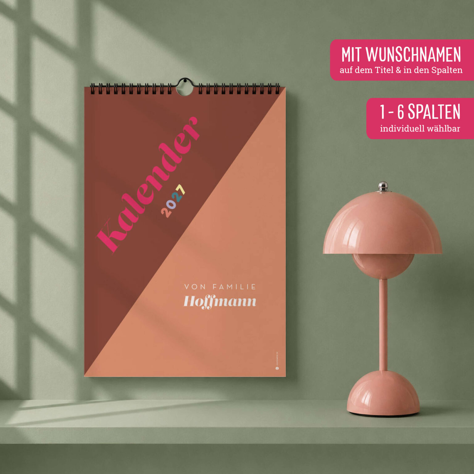 familienkalender 2027 personalisiert sprueche