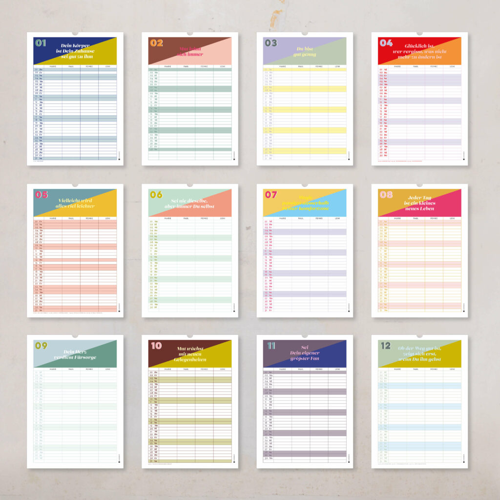 Familienkalender 2026 personalisiert , Wandkalender A4/A3 mit Namen, 1–6 Spalten - Image 3