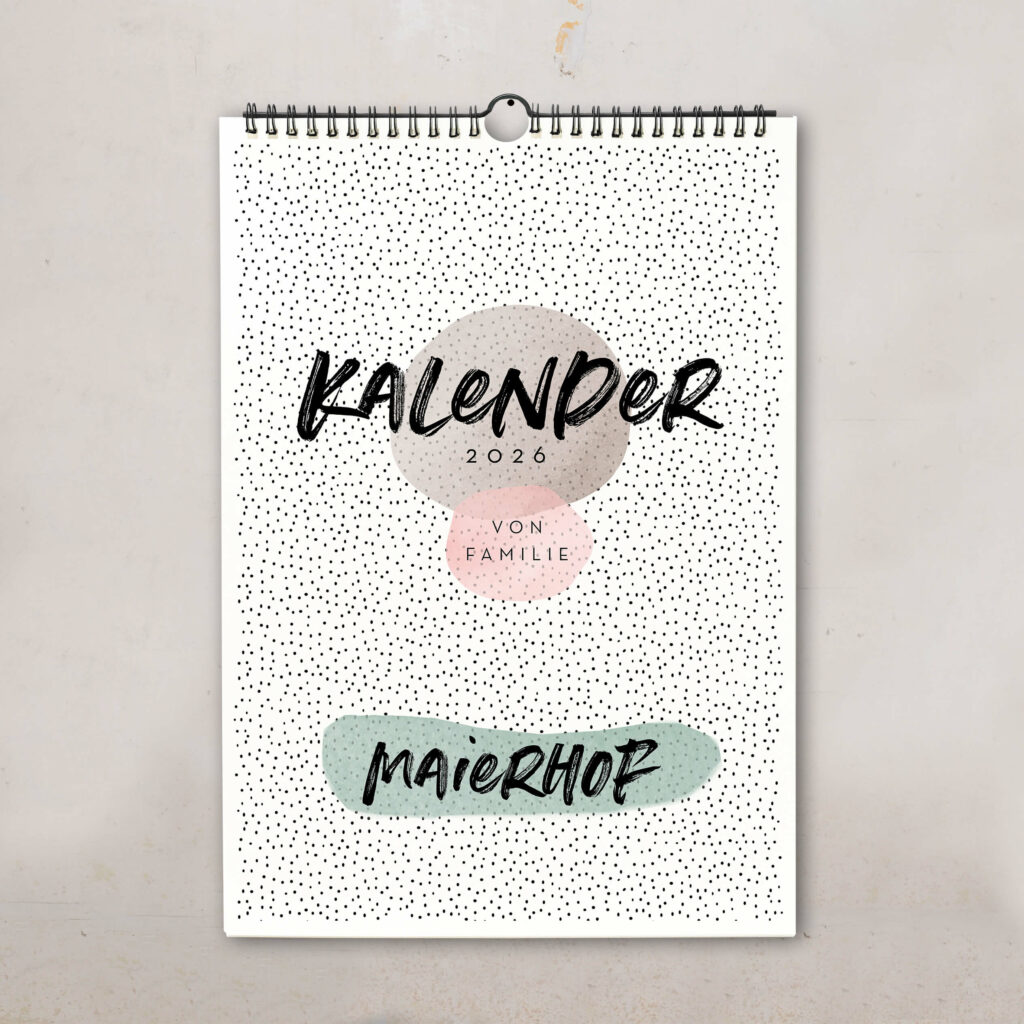 Familienkalender 2026 personalisiert , Wandkalender A4/A3 mit Namen, 1–6 Spalten