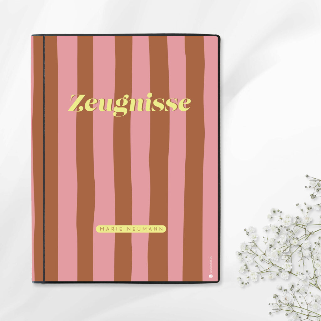 Zeugnismappe - personalisiert, Sichtbuch DIN A 4
