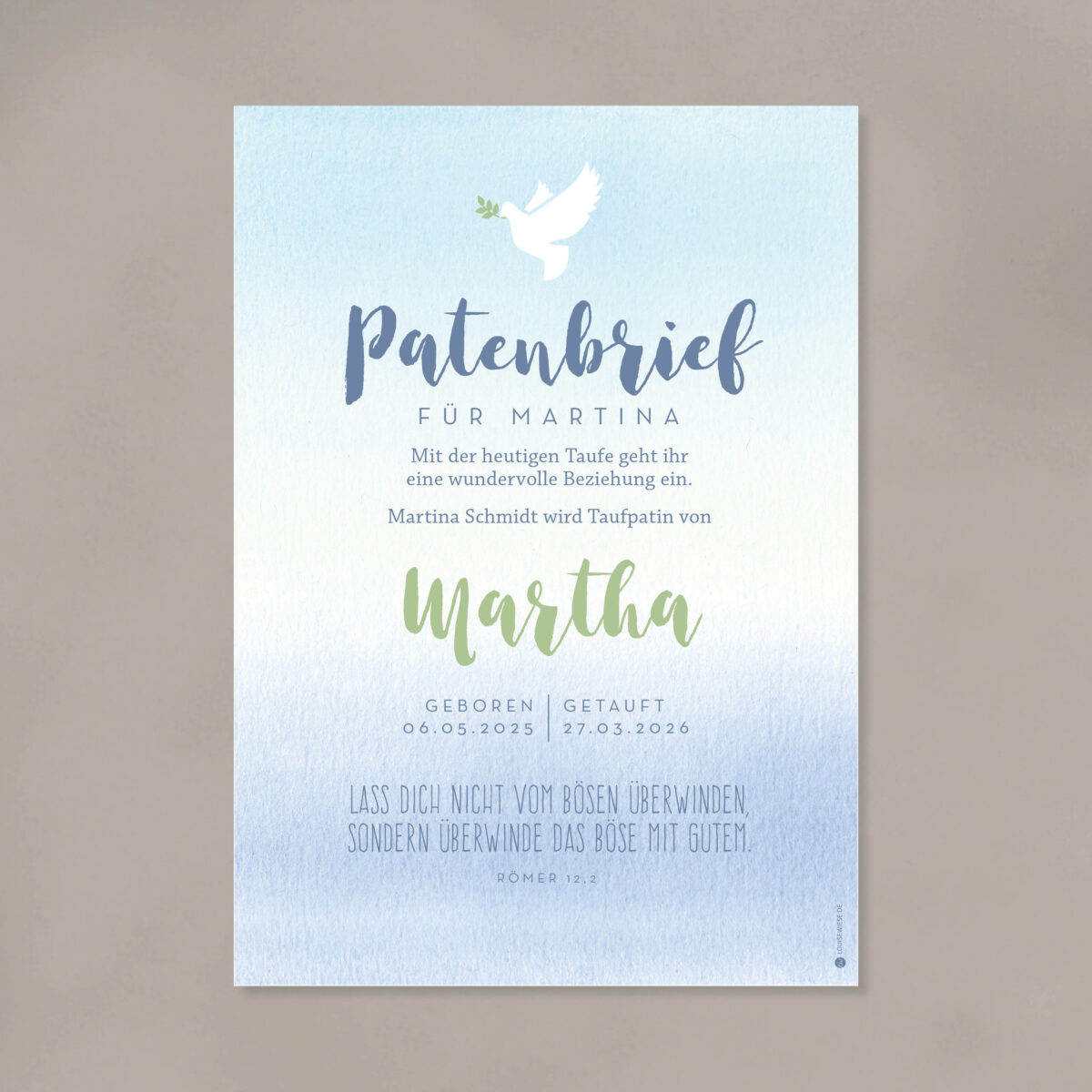 Patenbrief personalisiert – Brief zur Taufe - Image 4