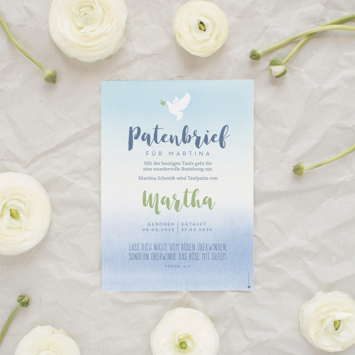 Patenbrief personalisiert – Brief zur Taufe - Image 3