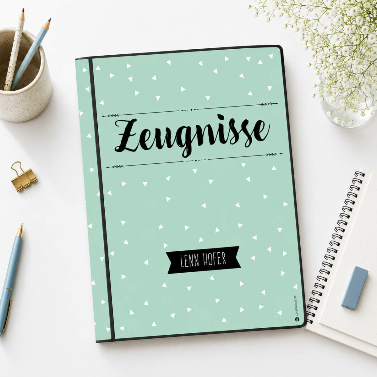 Zeugnismappe - personalisiert, Sichtbuch DIN A 4