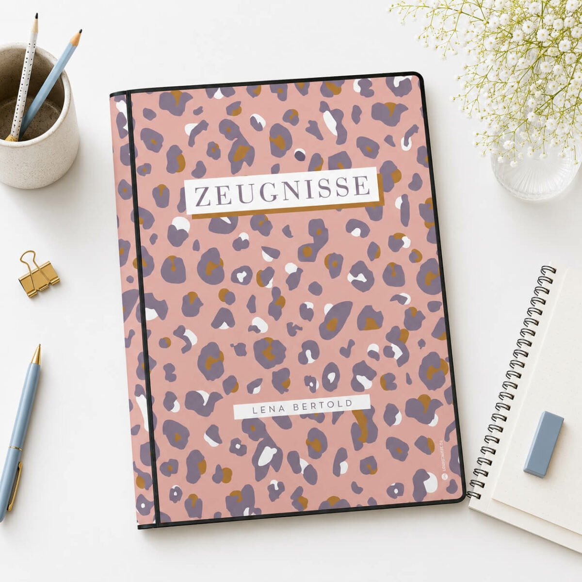 Zeugnismappe - personalisiert, Sichtbuch DIN A 4